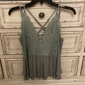 Sage bralett top great for summer!! size s